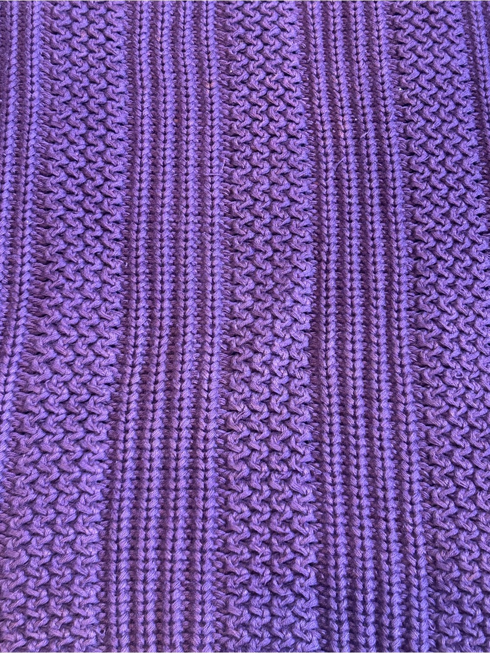 Vintage Eddie Bauer Purple Textured Cotton Mock Neck Sweater Large 90s - Picture 10 of 11
